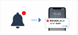 異常を通知＆映像確認
